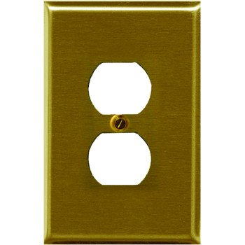 2-163DBR BRASS WALLPLATE 1-DPL