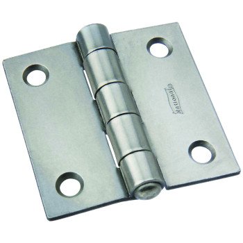 National Hardware N140-368 Utility Hinge, 2 in W Frame Leaf, 0.077 in Thick Frame Leaf, Steel, Steel, Riveted Pin, 38 lb