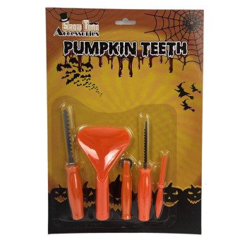 Santas Forest 19913 Pumpkin Carving Kit, Plastic, Orange, Indoor, Outdoor