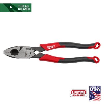 Milwaukee MT550T Lineman's Pliers, 9 in OAL, 1.39 in Jaw Opening, 0.74 in W Jaw