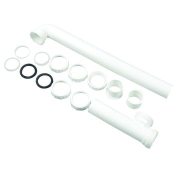 Danco 94008 End Outlet Waste Drain Pipe, 1-1/2 in, Slip, Plastic, White