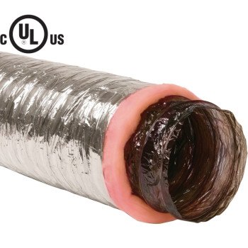 Imperial MEA-0525 Air Duct, 25 ft L, Polyester, Silver