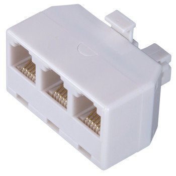 Zenith TS1001SPJ3W Telephone Splitter, 3 -Port/Way, White