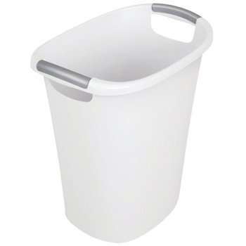 Sterilite Ultra 10638006 Waste Basket, 6 gal Capacity, Plastic, White, 16-1/4 in H