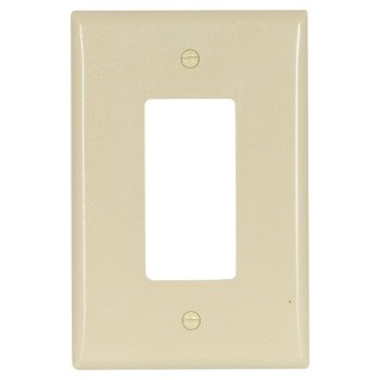 Eaton Wiring Devices 2751V-BOX Wallplate, 3-1/2 in L, 5-1/4 in W, 1 -Gang, Thermoset, Ivory, High-Gloss