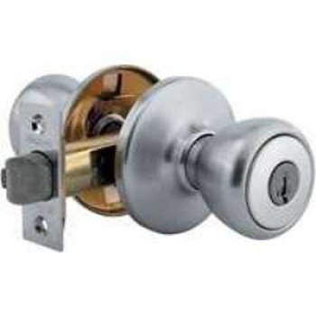 Kwikset 400T 26D6ALRCSK3V1 Entry Door Lock, Satin Chrome, K3 Keyway, 3 Grade