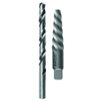 Irwin 53706 Extractor and Drill Bit Set, Specifications: #6 Shank, 1/4 In Drill Bit, Standard Shank, HSS