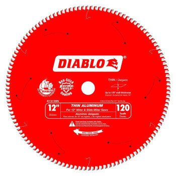 Diablo D12120N Circular Saw Blade, 12 in Dia, 1 in Arbor, 120-Teeth, Carbide Cutting Edge