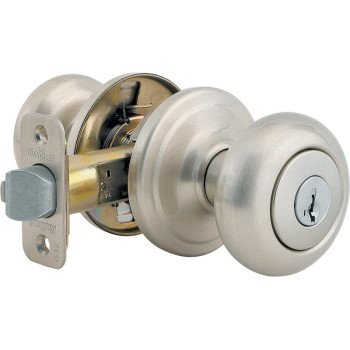 Kwikset Signature Series 740J15SMTCP Entry Knob, Satin Nickel, Metal, KW1, K4 Keyway, 2 Grade