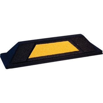 QRRI Secure Park TF375-6X20-SP Parking Stop, Rubber, Black/Yellow