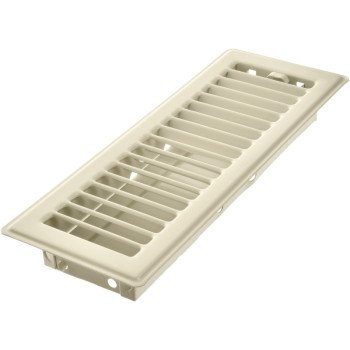 Imperial RG0220 Floor Register, 10 in L, 3 in W, Steel, Almond