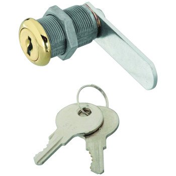 National Hardware V825 Series N239-186 Utility Lock, Keyed Lock, Y13 Yale, B1 Cole Keyway, Steel/Zinc, Brass