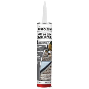 Rust-Oleum 301826 Cement Roof Repair, Black, Liquid, 10.1 oz, Cartridge