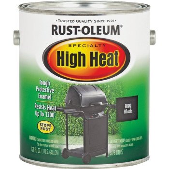 Rust-Oleum 237543 High Heat Paint, Satin, Black, 1 gal, Can