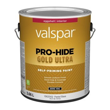 Pro-Hide Gold Ultra 029.1062002.007 Interior Self-Priming Paint, Eggshell, Pastel, 1 gal, 37 sq-m Coverage Area