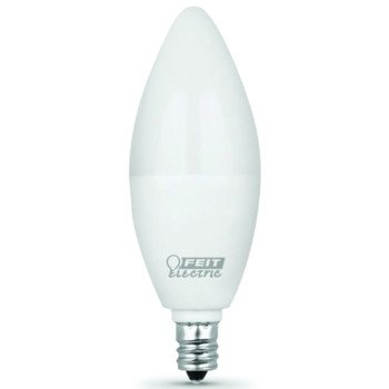 Feit Electric CTF40/10KLED/3 LED Lamp, Specialty, Torpedo Tip Lamp, 40 W Equivalent, E12 Lamp Base, White