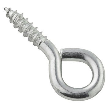 National Hardware N324-632 Screw Eye, 0.94 in L Thread, 2.06 in OAL, 75 lb Working Load, Steel, Zinc