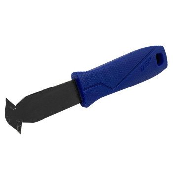 QEP 10058 Backerboard Scoring Knife, 9-1/2 in OAL, Carbide/Steel Blade, Rubber Handle, Blue Handle