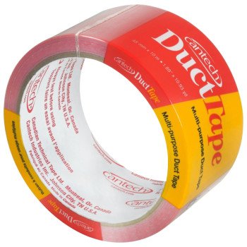 Cantech 393 Series 393-02 Duct Tape, 10 m L, 48 mm W, Polyethylene Backing, Red