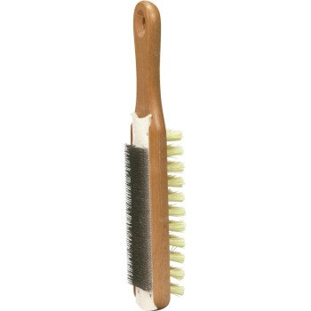 Crescent Nicholson 21467 File Card and Brush, 10 in L, Steel/Wood