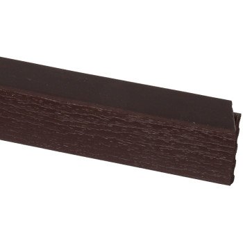 Gossen 236007707 Garage Door Weather Strip, 2 in W, 7/16 in Thick, 7 ft L, PVC, Brown