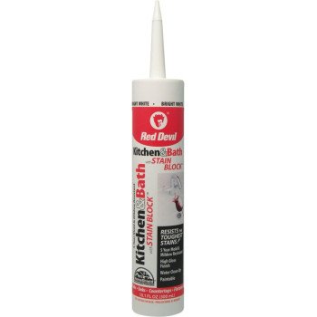 Red Devil Stain Block 0750 Sealant, White, -20 to 180 deg F, 10.1 oz Cartridge