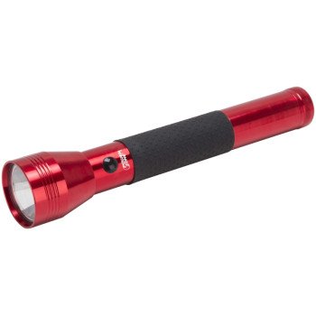 PowerZone 12164 Flashlight, D Battery, D Battery, LED Lamp, 300 Lumens, 210 m Beam Distance, 6 hrs Run Time, Red