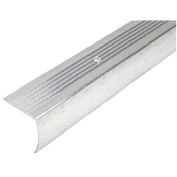 Shur-Trim FA2184HSI03 Stair Nose Moulding, 3 ft L, 1-1/8 in W, Aluminum, Hammered Silver