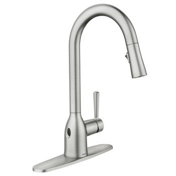 Moen Adler Series 87233SRS Kitchen Faucet, 1.5 gpm, 1-Faucet Handle, 1-Faucet Hole, Polymer/Stainless Steel