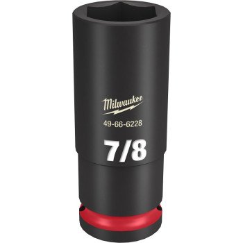 Milwaukee SHOCKWAVE Impact Duty Series 49-66-6228 Deep Impact Socket, 7/8 in Socket, 1/2 in Drive, Square Drive