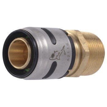 SharkBite EvoPEX K134A Adapter, 3/4 in, Push-Fit x MHT, 160 psi Pressure