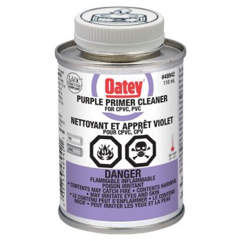 Oatey 31489 Primer/Cleaner, 118 ml, Can, Purple, Liquid