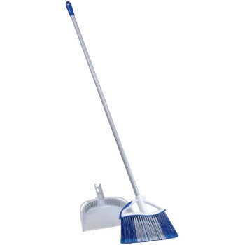 Quickie 72750-72409 Angle Broom, 11-1/2 in Sweep Face, Twin Sweep Fiber Bristle, Steel Handle