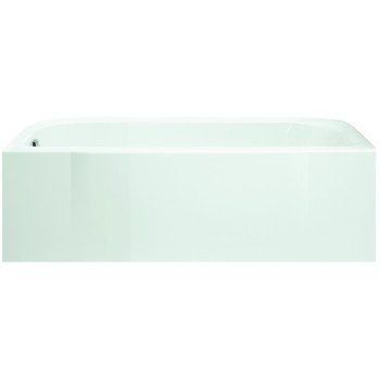 Sterling Accord Series 71141110-0 Bathtub, 60 in L, 30 in W, Alcove Installation, Solid Vikrell, White, High-Gloss