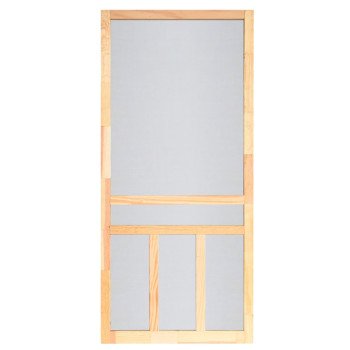 Screen Tight Creekside Series WCRC36 Screen Door, 36 in W Opening, 80 in H Opening, Wood Frame, Left, Right, Natural