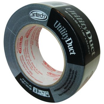 Cantech Utility 383 Series 383-21 Duct Tape, 50 m L, 48 mm W, Polyethylene Backing, Gray