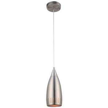 Westinghouse 6101300 Adjustable Mini Pendant, 1-Lamp, Brushed Nickel Fixture