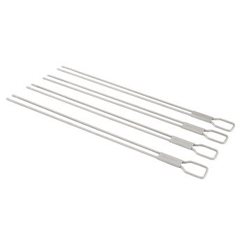 Broil King 64049 Dual Prong Skewer, 12 in OAL, Stainless Steel Head