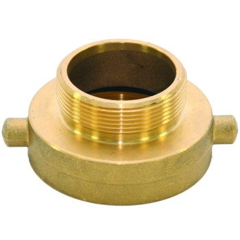 Abbott Rubber JBHA-150 Hydrant Adapter, 2-1/2 x 1-1/2 in, NST x NPT, Brass