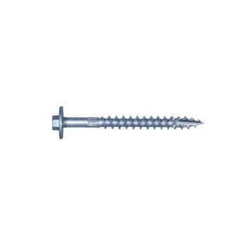 Simpson Strong-Tie Strong-Drive SDWH27400G-RP1 Screw, 4 in L, Serrated Thread, Large Washer Head, Hex Drive, Steel