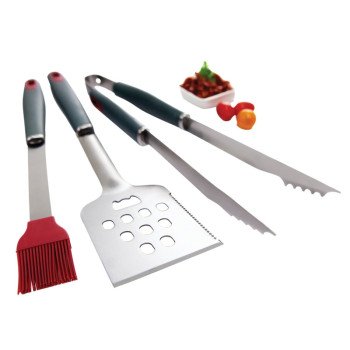 GrillPro 40025 Tool Set, Stainless Steel, Resin Handle