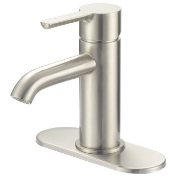 Boston Harbor FS6A0128NP Lavatory Faucet, 1.2 gpm, 1-Faucet Handle, 1, 3-Faucet Hole, Metal/Plastic, Brushed Nickel