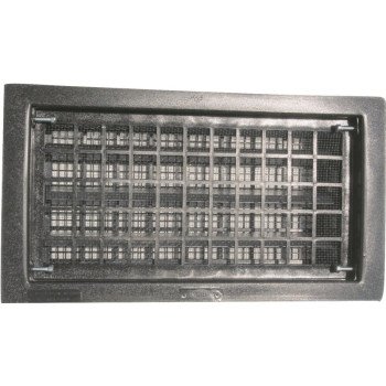 Witten Vent 315CBL Foundation Vent, 62 sq-in Net Free Ventilating Area, Mesh Grill, Thermoplastic, Black Oxide