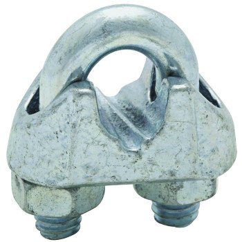 National Hardware 3230BC Series N248-302 Wire Cable Clamp, 5/16 in Dia Cable, 4 in L, Malleable Iron, Zinc