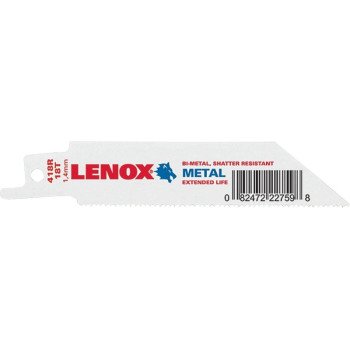 Lenox 22759OSB418R Reciprocating Saw Blade, 3/4 in W, 4 in L, 18 TPI, Steel Cutting Edge