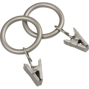 Kenney KN75001 Curtain Clip Ring, Metal, Antique Pewter