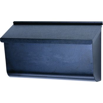 Gibraltar Mailboxes Woodlands L4010WB0 Mailbox, 450 cu-in Capacity, Galvanized Steel, Textured Powder-Coated, Black