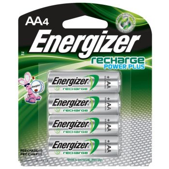 Energizer NH15BP-4 Battery, 1.2 V Battery, 2300 mAh, AA Battery, Nickel-Metal Hydride, Rechargeable, Black