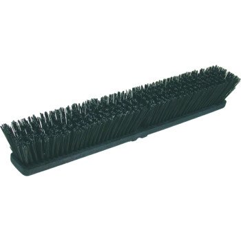 Birdwell 2027-12 Broom Head, Threaded, 3 in L Trim, Polystyrene Bristle, Black