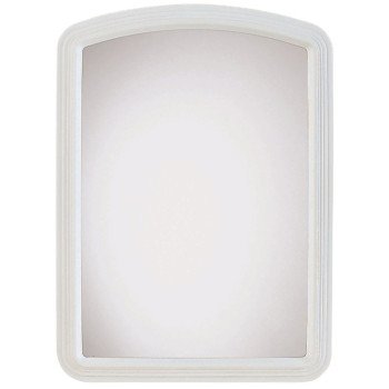 Renin 20-0410 Macau Framed Mirror, 22 in W, 16 in H, Rectangular, Plastic Frame, White Frame